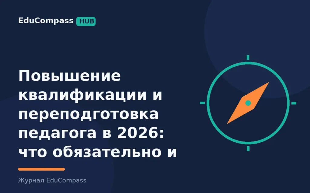 Повышение квалификации и переподготовка педагога в 2026: что обязательно и как проверить программу | EduCompass