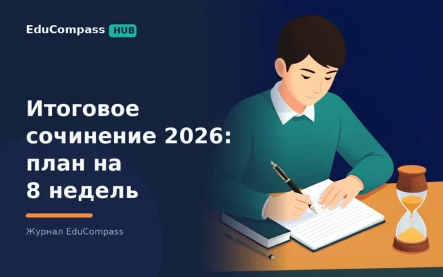 Итоговое сочинение 2026-2027: 5 критериев, 6 тем в комплекте и план подготовки на 8 недель | EduCompass